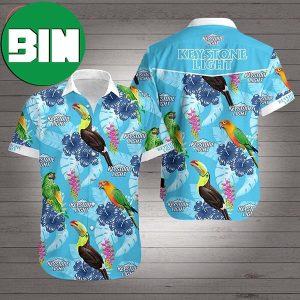 Tropical Parrot Keystone Light Summer Hawaiian Shirt
