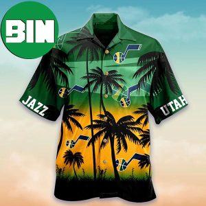 Utah Jazz Palm Tree Summer Hawaiian Shirt