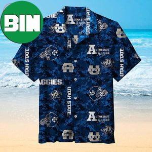 Utah State University Football Summer Tropical Hawaiian Shirt