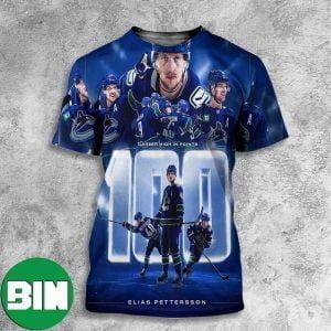 Vancouver Canucks Elias Petterson EP40 Hits Career High In Points 100 NHL Matchup All Over Print Shirt