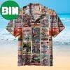 Vintage Sci Fi Space Battle Alien Comic Art Summer Hawaiian Shirt