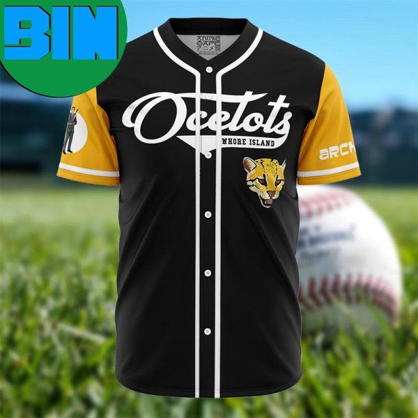 Whore Island Ocelots Archer V3 Anime Baseball Jersey