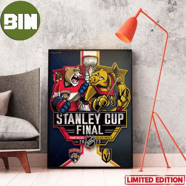 2023 Stanley Cup Final Florida Panthers vs Golden Knight NHL Playoffs Time To Hunt Poster-Canvas