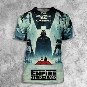 40th Anniversary The Star Wars Saga Continues Star Wars The Empire Strikes Back All Over Print Shirt