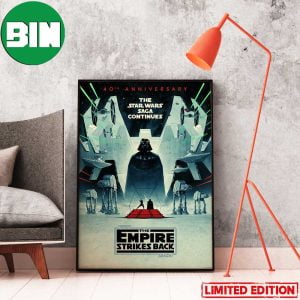 40th Anniversary The Star Wars Saga Continues Star Wars The Empire Strikes Back Home Decor Poster-Canvas