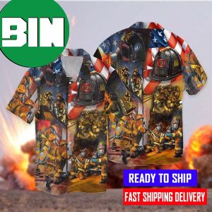4th Of July Independence Day Memorial Day Firefighter Hawaiian Shirt