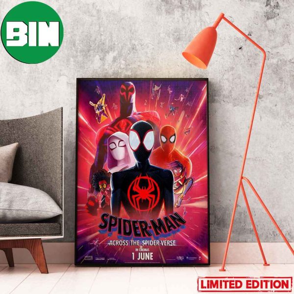 A New Poster For Spider-man Across The Spider-verse Marvel Studios Home Decor Poster-Canvas