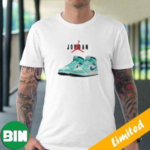 Air Jordan 1 Mid Bleached Turquoise Official Images Sneaker Unique T-Shirt