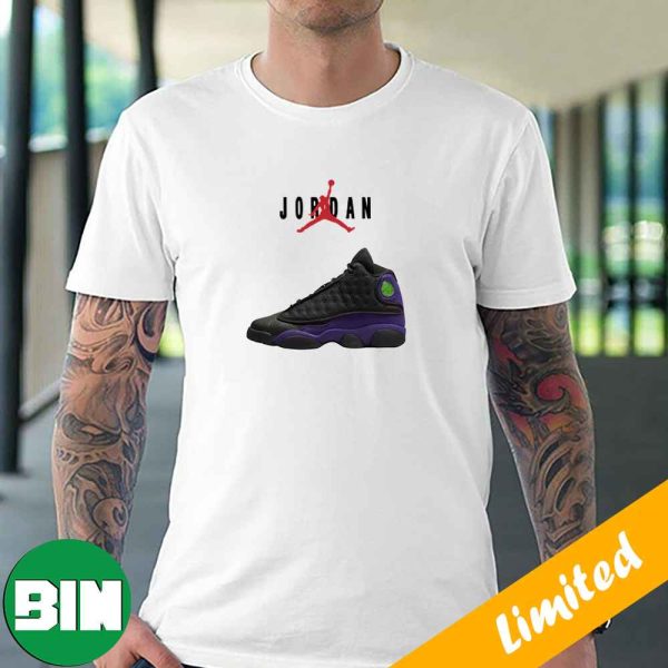 Air Jordan 13 Retro Court Purple Sneaker T-Shirt