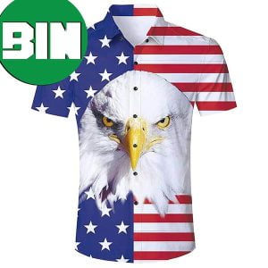 American Flag Eagle Funny Summer Hawaiian Shirt