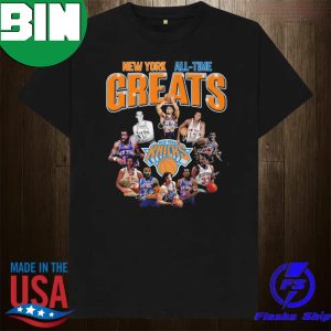 Awesome New York Knicks All Time Greats Signatures 2023 Fan Gifts T-Shirt