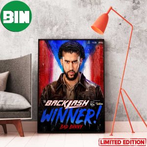 Bad Bunny Wins The San Juan Street Fight At WWE Backlash Home Decor Poster-Canvas