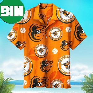Baltimore Orioles Logo Orange Summer 2023 Hawaiian Shirt