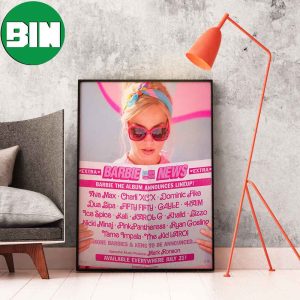 Barbie News The Album Announces Line Up July 21 2023 Movie Home Decor Poster-Canvas