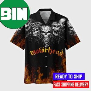 Beach Shirt Motorhead Black Skull Hawaiian Shirt