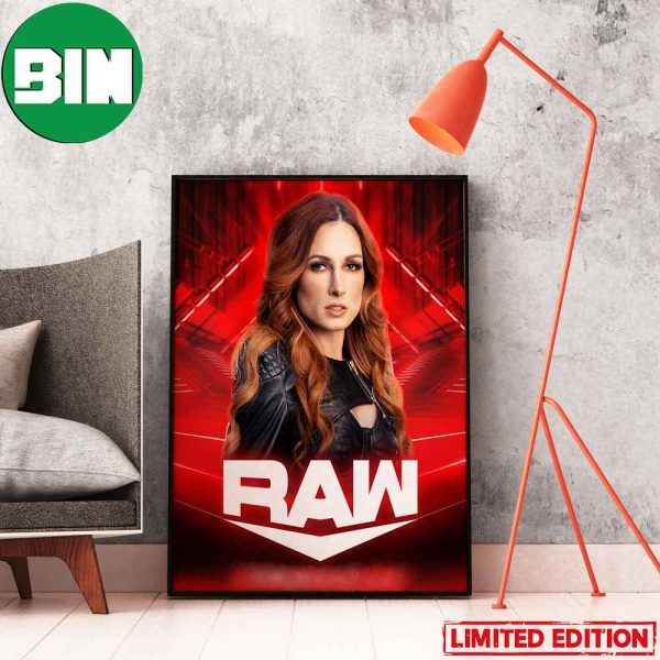 Becky Lynch WWE Is Back WWE Monday Night Raw WWE Network Home Decor Poster-Canvas
