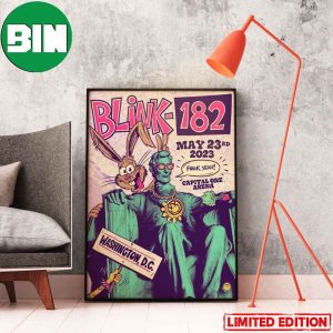 Blink 182 May 23rd 2023 Capital One Arena Washington DC Home Decor Poster-Canvas