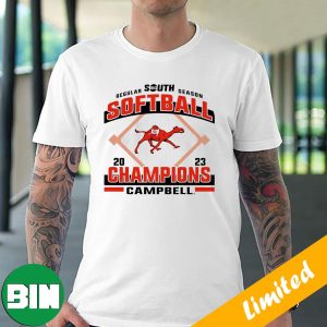 Campbell Fighting Camels 2023 Big South Softball Regular Season Champions Logo Fan Gifts T-Shirt