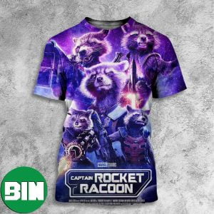 Captain Rocket Racoon Guardians Of The Galaxy Volume 3 by James Gunn Marvel Studios All Over Print Shirt