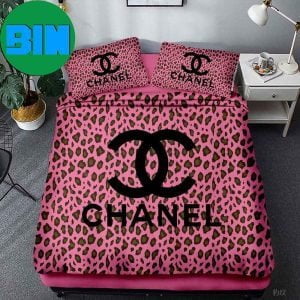 Chanel Leopard Powder Bedding Sets Duvet Cover Luxury Brand Bedding Set