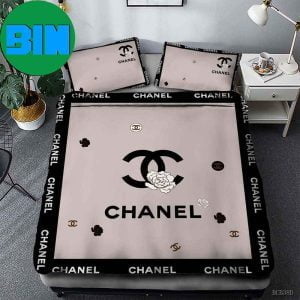 Chanel Milk Tea Grey Luxury Brand Bedding Set