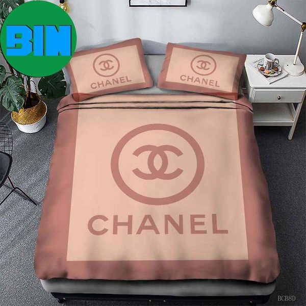 Chanel Pink Simple Luxury Brand Bedding Set