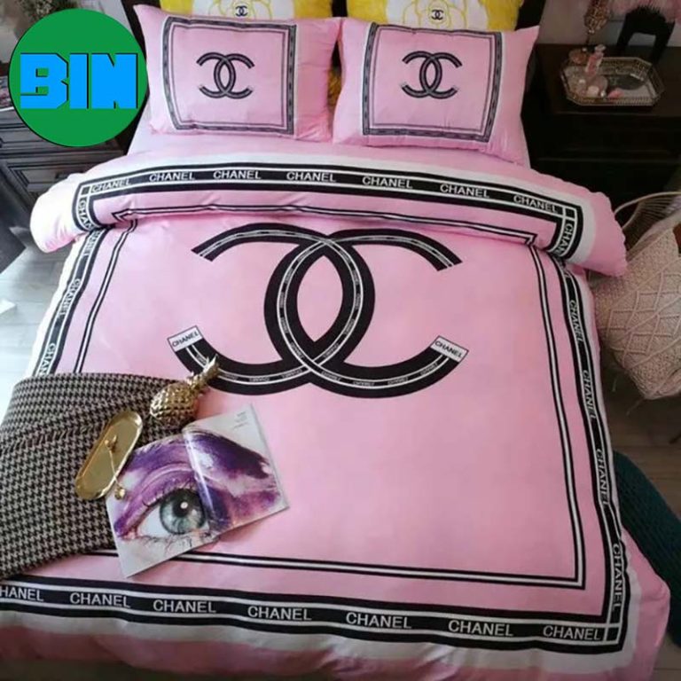 Chanel Paris Small Logo Luxury Fashion Brand Bedding Set Binteez