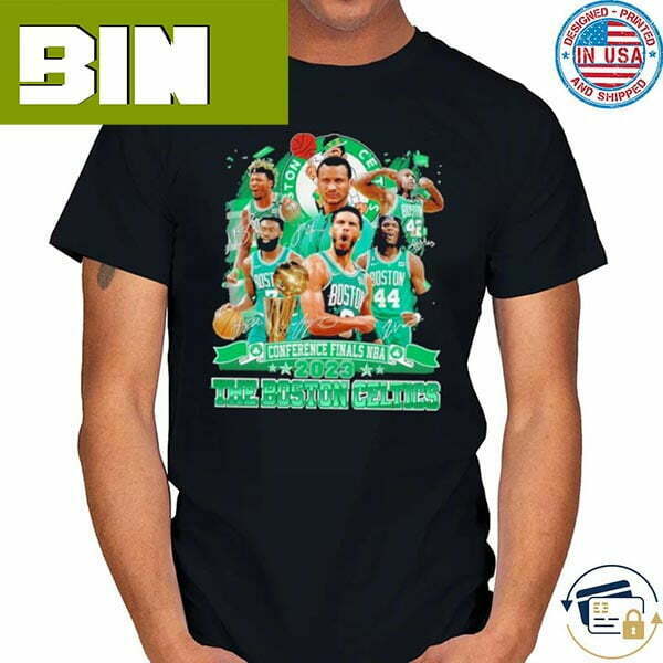 Conference finals NBA 2023 the Boston Celtics signatures Trending T-Shirt