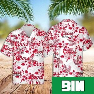 Coors Light Hawaiian Shirt Tropical Floral Stunning Summer 2023 Hawaiian Shirt