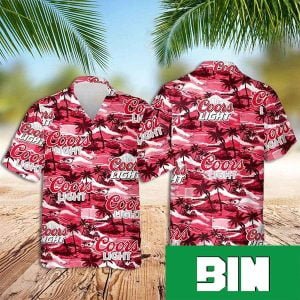 Coors Light Hawaiian Shirt Tropical Landscape Summer 2023 Hawaiian Shirt