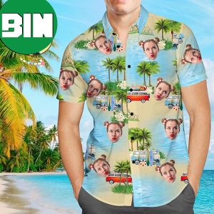 Custom Island Vacation Personalized Aloha Beach Summer 2023 Custom Face Hawaiian Shirt