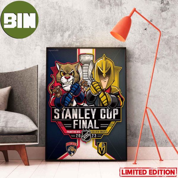 Florida Panthers vs Golden Knight NHL Playoffs 2023 Stanley Cup Finals Poster-Canvas