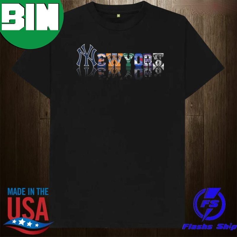 New York Knicks New York Rangers New York Yankess New York Giants 2023 Logo  Fan Gifts T-Shirt - Binteez