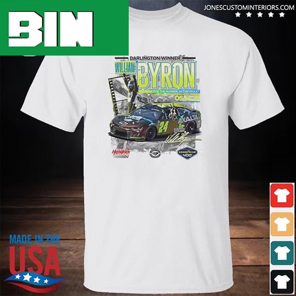 Funny William Byron Checkered Flag Sports 2023 Goodyear 400 Race Winner Fashion T-Shirt