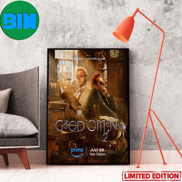 Good Omens Season 2 New Everyday It’s A Getting Closer July 28 Poster Canvas