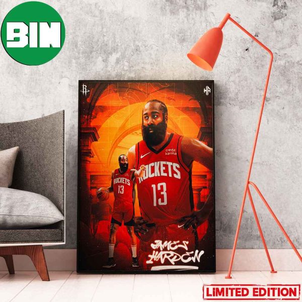 James Harden To Houston Rockets NBA Playoffs 2023 Home Decor Poster-Canvas