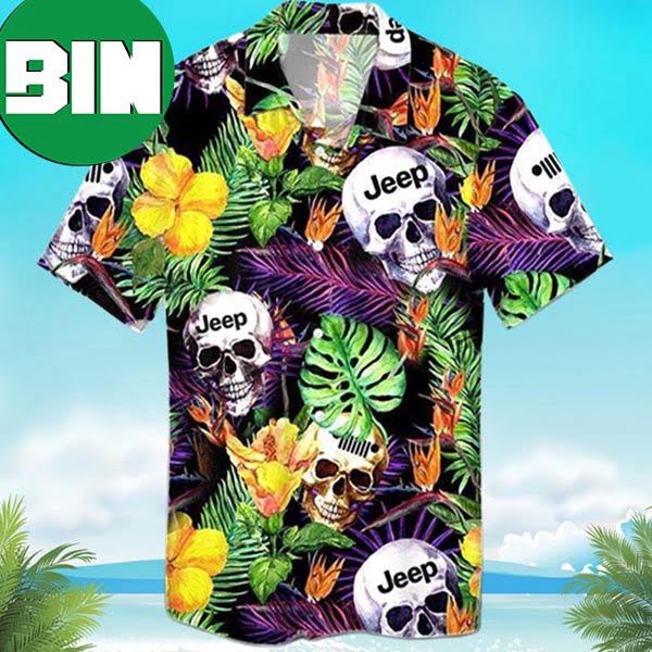 Jeep Skull Floral Tropical Summer 2023 Hawaiian Shirt