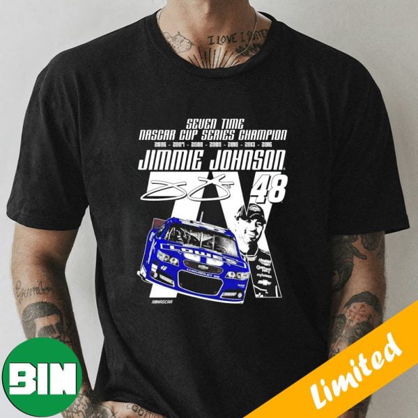 Jimmie Johnson 7X Seven Time NASCAR Cup Series Champion Signature Number 48 Fan Gifts T-Shirt