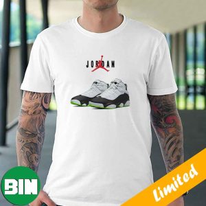 Jordan 6 Rings GS White Green Strike Black Grade School Sneaker T-Shirt