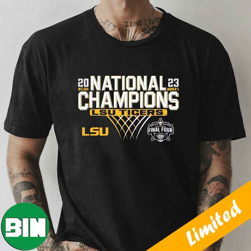 LSU Tigers Blue 84 2023 NCAA Women's Basketball National Champions Bracket Fan Gifts T-Shirt