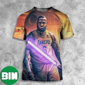 LeBron James Los Angeles Lakers x Star Wars Day 2023 LeJedi May The 4th Be With You All Over Print Shirt