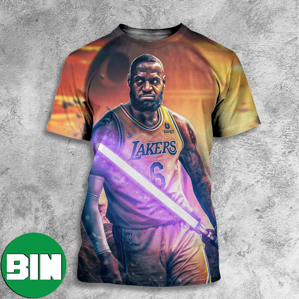 LeBron James Los Angeles Lakers x Star Wars Day 2023 LeJedi May The 4th Be With You All Over Print Shirt