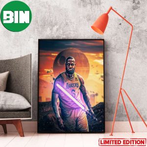 LeBron James Los Angeles Lakers x Star Wars Day 2023 LeJedi May The 4th Be With You Home Decor Poster-Canvas