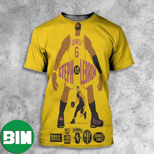 LeBron James vs Steph Curry NBA Playyoffs Lakers vs Warriors Tonight All Over Print Shirt