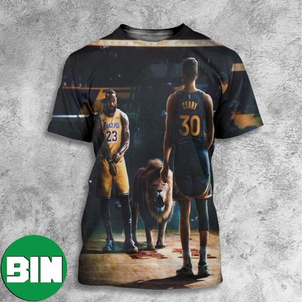 LeBron James vs Stephen Curry Los Angeles Lakers vs Golden State Warriors NBA Playoffs 2023 All Over Print Shirt