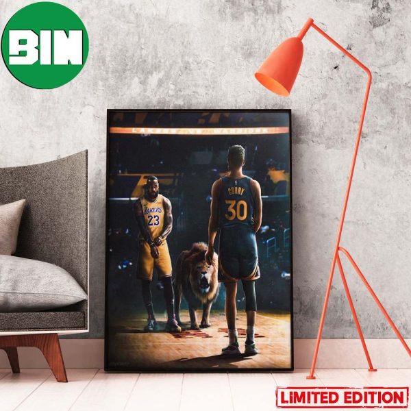 LeBron James vs Stephen Curry Los Angeles Lakers vs Golden State Warriors NBA Playoffs 2023 Home Decor Poster-Canvas
