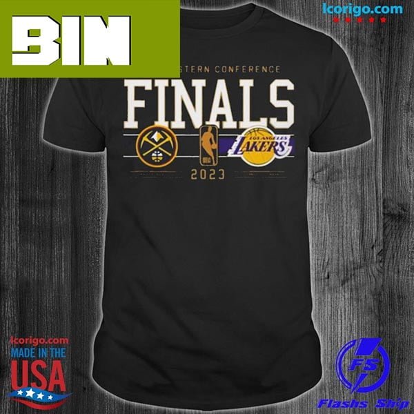 Los angeles Lakers And denver nuggets sportiqe 2023 NBA western conference finals matchup trI blend Style T-Shirt