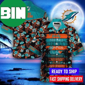 Miami Dolphins Hibicus Flower NFL Hawaiian Shirt