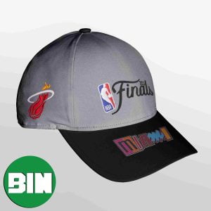 Miami Heat 2023 NBA Finals Champions Gray And Black Print Hat-Cap