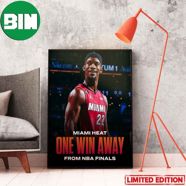 Miami Heat NBA Playoffs 2023 One Win Away From NBA Finals Home Decor Poster-Canvas